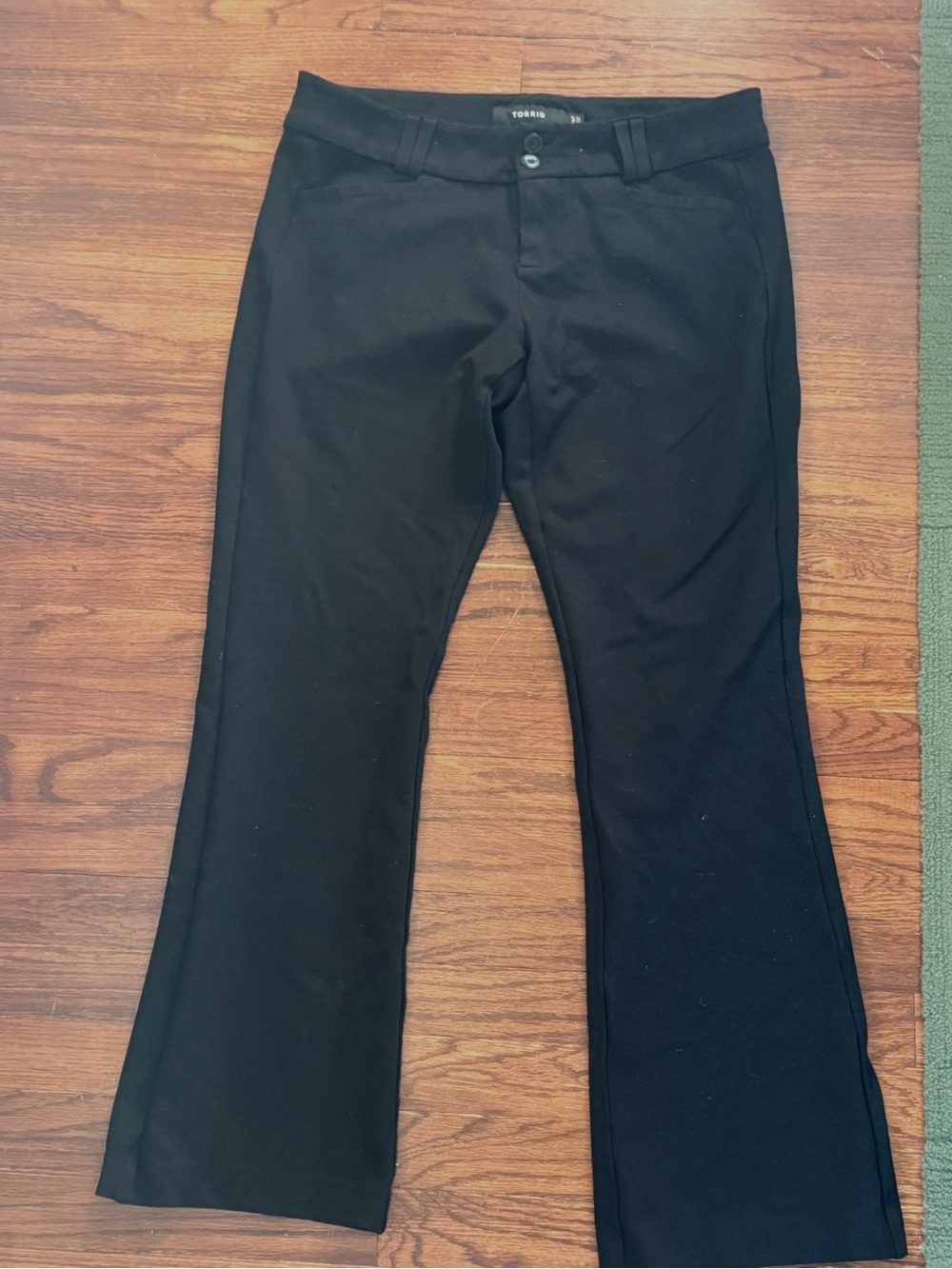 torrid Black Wide-Leg Dress Pants with Button Detail